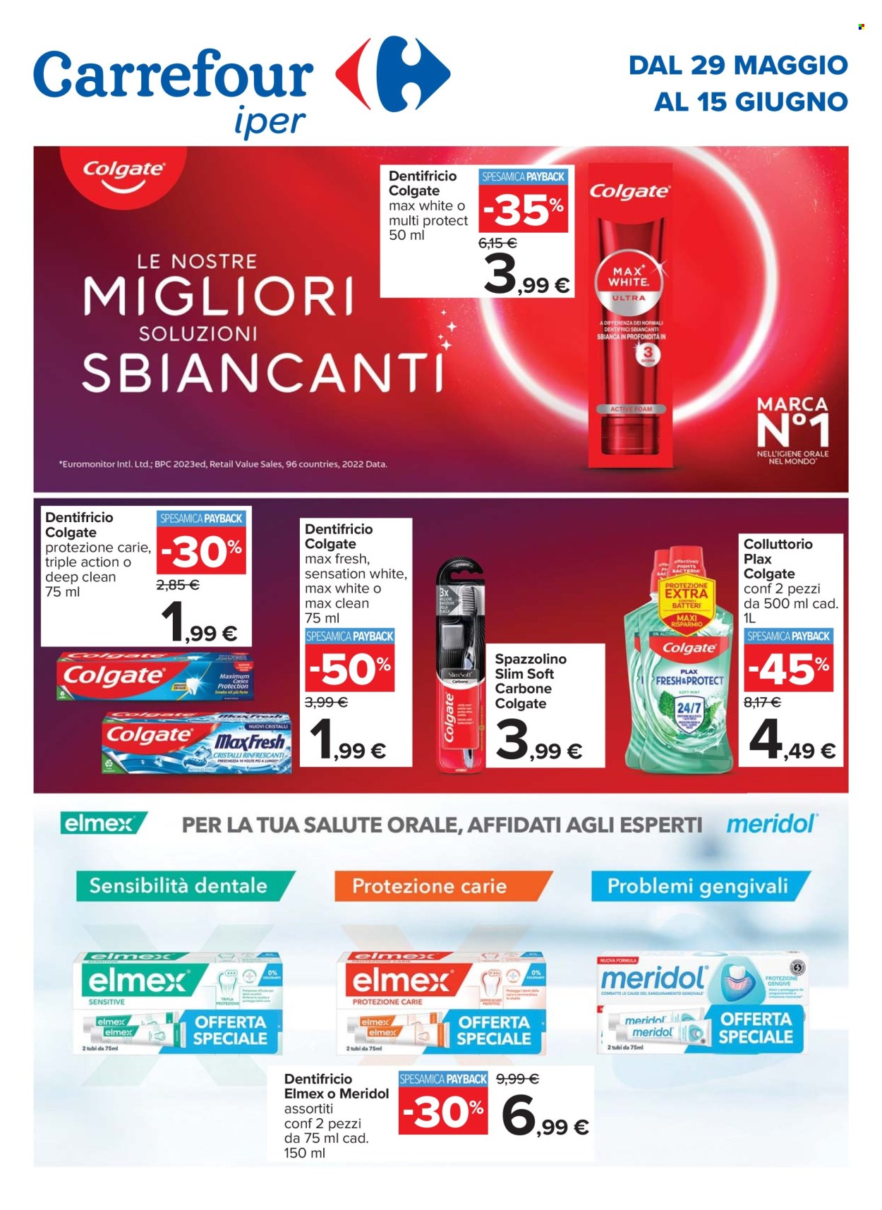 Volantino Carrefour - 29/5/2025 - 15/6/2025. Pagina 1