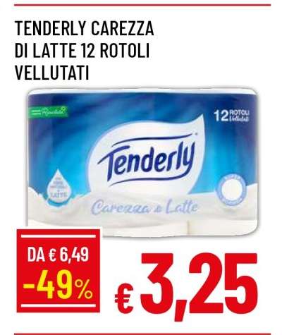 TENDERLY CAREZZA DI LATTE 12 ROTOLI VELLUTATI