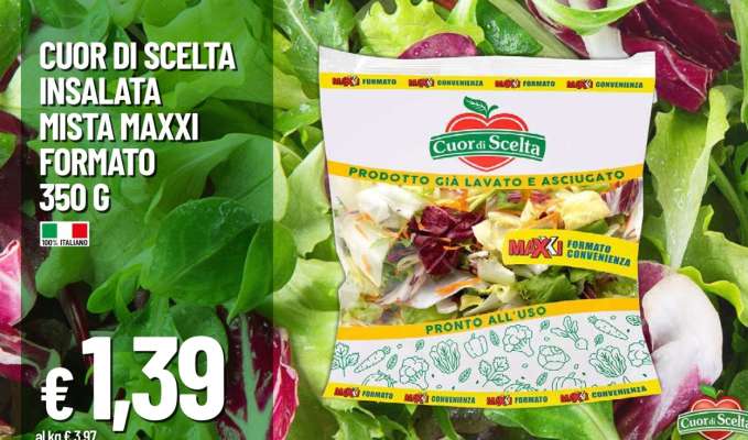 Cuor di Scelta Insalata Mista Maxxi Formato 350 g