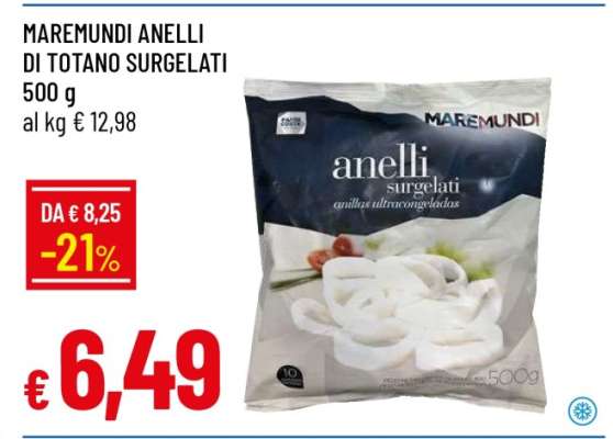 MAREMUNDI ANELLI DI TOTANO SURGELATI