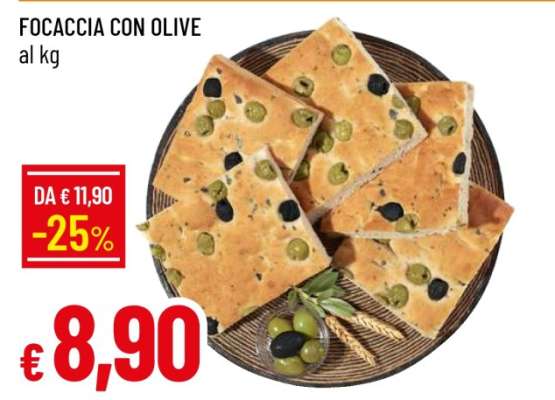 FOCACCIA CON OLIVE
