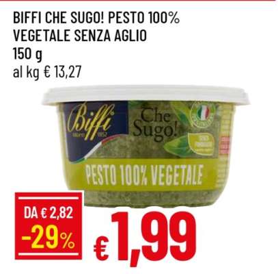 BIFFI CHE SUGO! PESTO 100% VEGETALE SENZA AGLIO