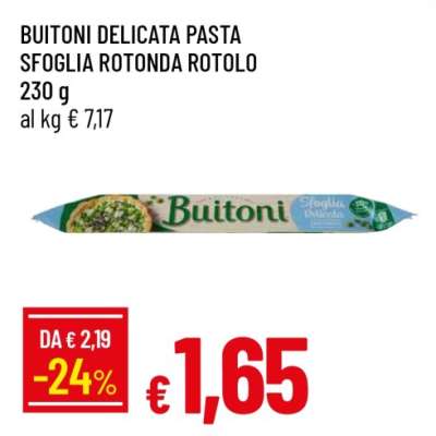 BUITONI DELICATA PASTA SFOGLIA ROTONDA ROTOLO