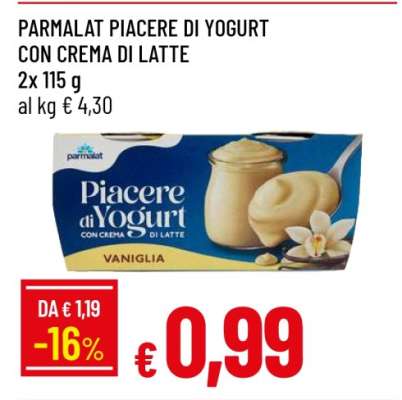 PARMALAT PIACERE DI YOGURT CON CREMA DI LATTE