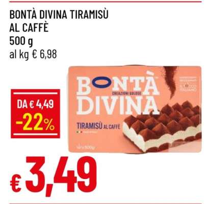 Bontà Divina Tiramisù al Caffè