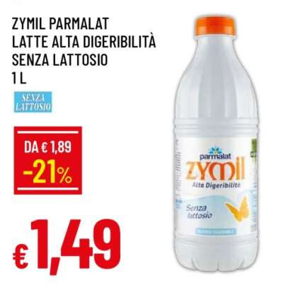 Zymil Parmalat Latte Alta Digeribilità Senza Lattosio 1 l
