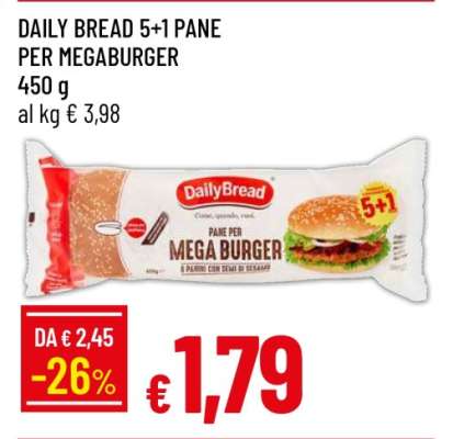 DAILY BREAD 5+1 PANE PER MEGABURGER