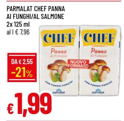 PARMALAT CHEF PANNA AI FUNGHI/AL SALMONE