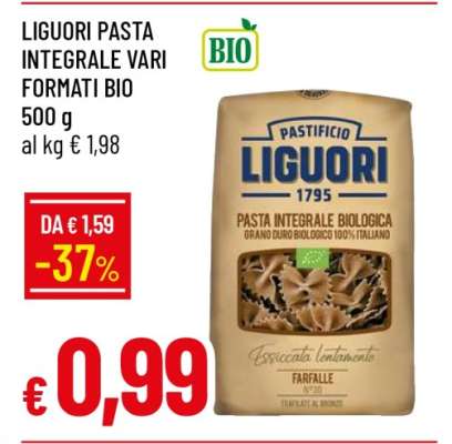 Liguori Pasta Integrale Vari Formati Bio
