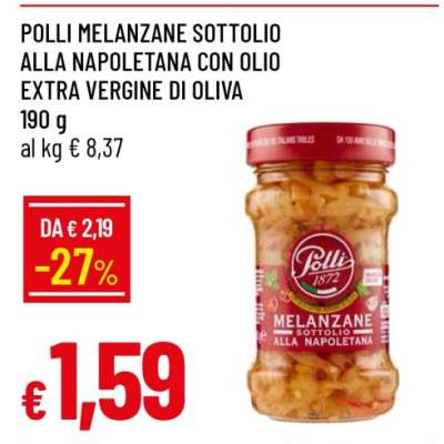 POLLI MELANZANE SOTTOLIO ALLA NAPOLETANA CON OLIO EXTRA VERGINE DI OLIVA