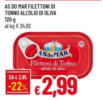 AS DO MAR FILETTONI DI TONNO ALL'OLIO DI OLIVA