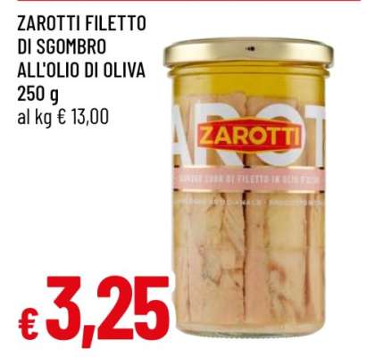 ZAROTTI FILETTO DI SGOMBRO ALL'OLIO DI OLIVA