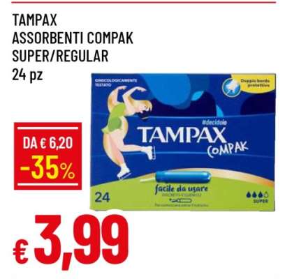 Tampax Assorbenti Compak Super/Regular