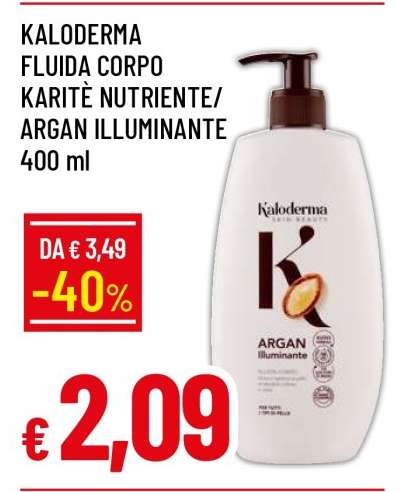 KALODERMA FLUIDA CORPO KARITÈ NUTRIENTE/ARGAN ILLUMINANTE 400 ml