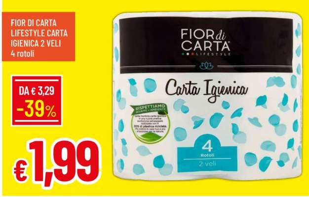 FIOR DI CARTA LIFESTYLE CARTA IGIENICA 2 VELI 4 rotoli