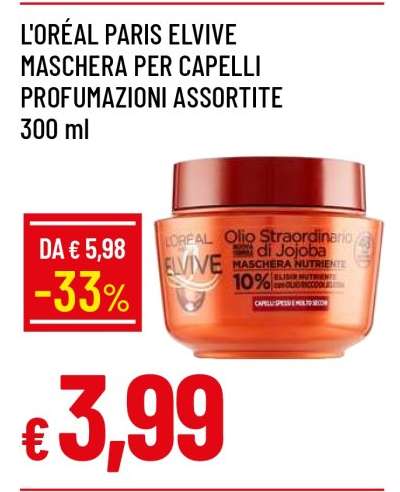 L'ORÉAL PARIS ELVIVE MASCHERA PER CAPELLI PROFUMAZIONI ASSORTITE