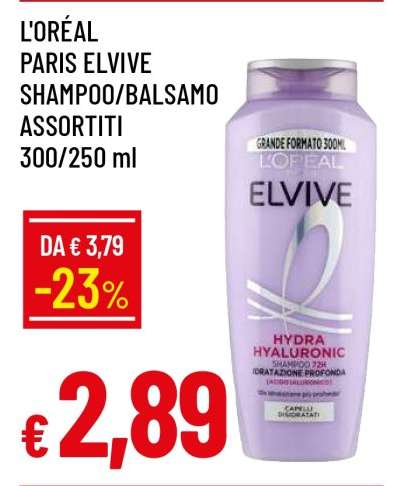 L'ORÉAL PARIS ELVIVE SHAMPOO/BALSAMO ASSORTITI