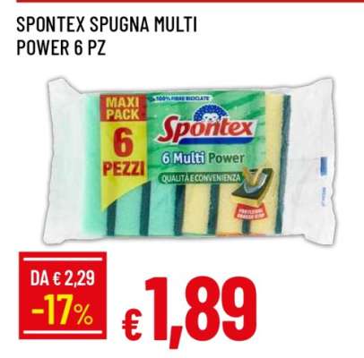 SPONTEX SPUGNA MULTI POWER 6 PZ