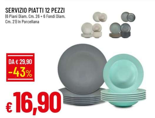 SERVIZIO PIATTI 12 PEZZI