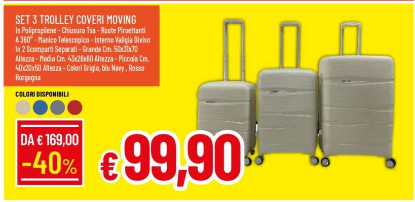 SET 3 TROLLEY COVERI MOVING
