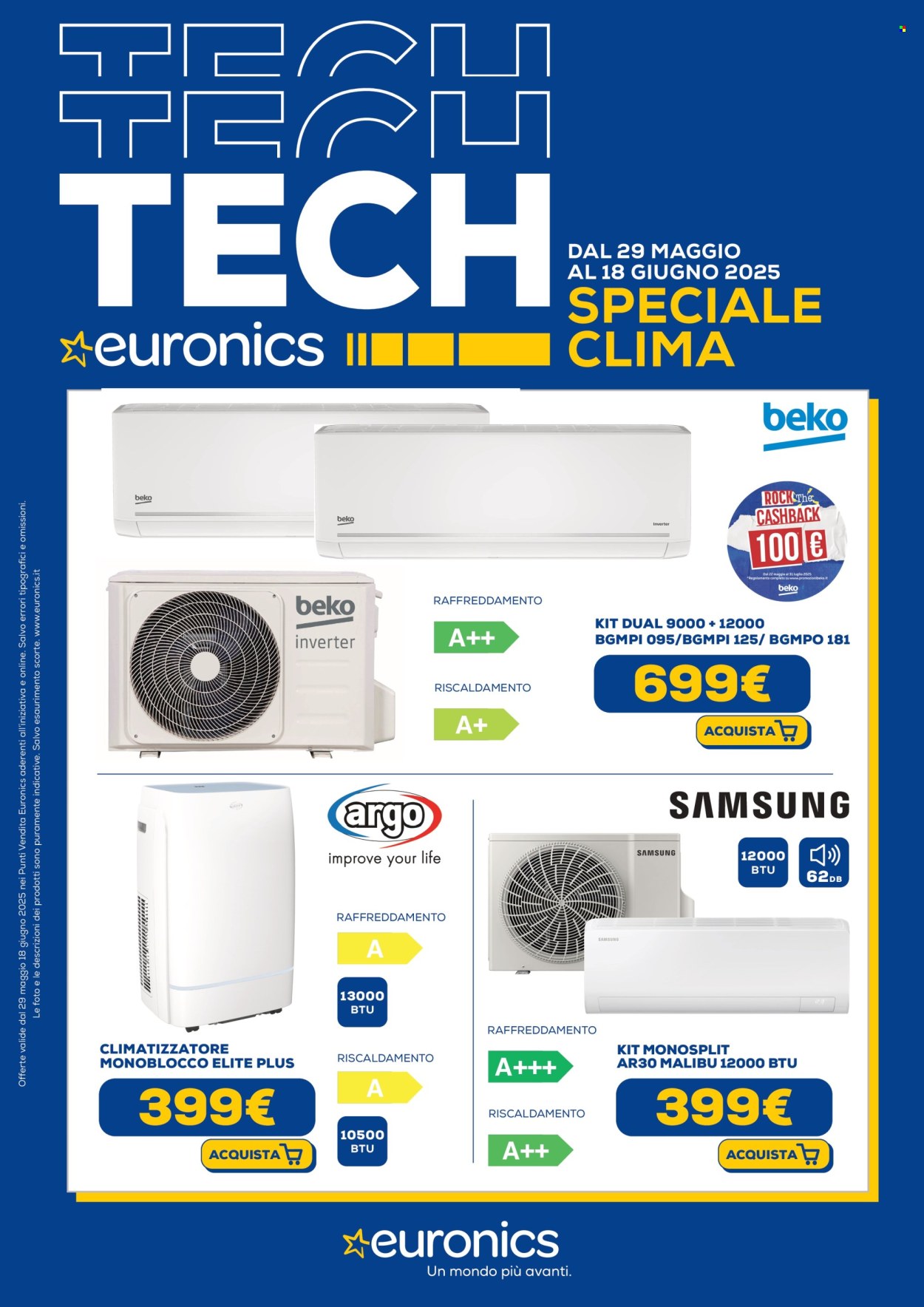 Volantino Euronics - 29/5/2025 - 18/6/2025. Pagina 1