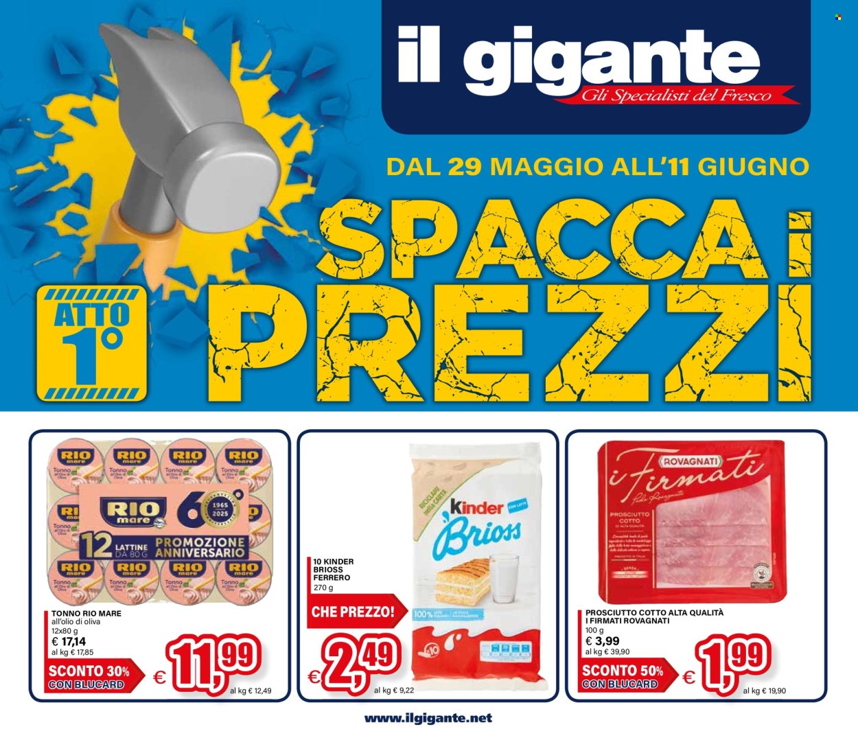 Volantino Il Gigante - 29/5/2025 - 11/6/2025. Pagina 1