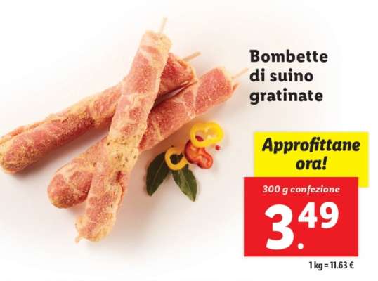 Bombette di suino gratinate