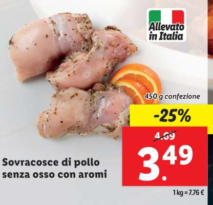 Sovracosce di pollo senza osso con aromi