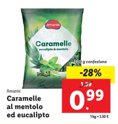 Amanie Caramelle al mentolo ed eucalipto