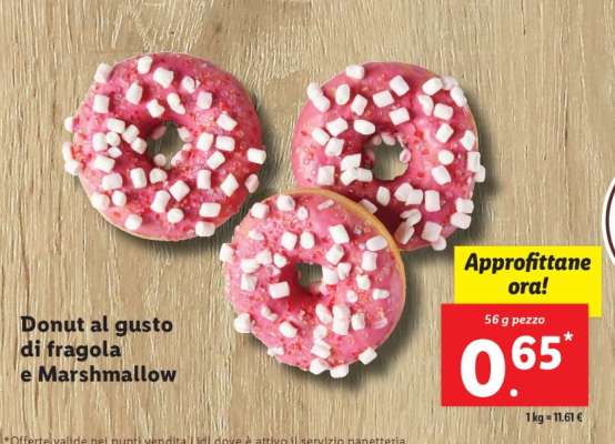 Donut al gusto di fragola e Marshmallow