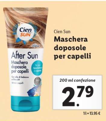 Cien Sun Maschera doposole per capelli