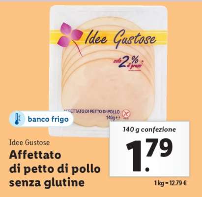 Idee Gustose Affettato di petto di pollo senza glutine