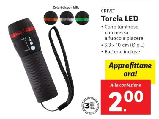 CRIVIT Torcia LED