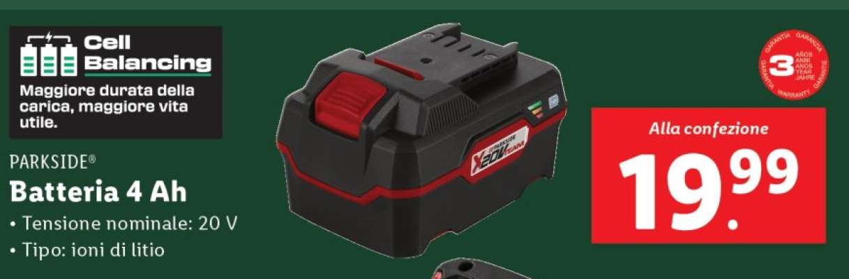 PARKSIDE Batteria 4 Ah
