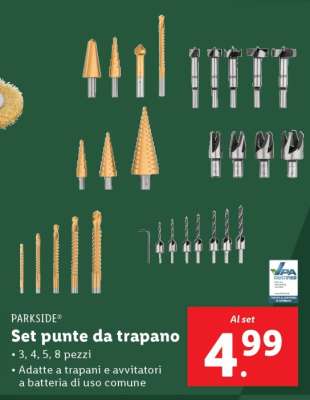 PARKSIDE Set punte da trapano