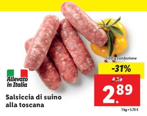 Salsiccia di suino alla toscana