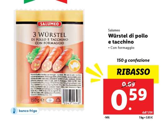 Salumeo Würstel di pollo e tacchino