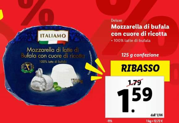 Mozzarella di bufala con cuore di ricotta