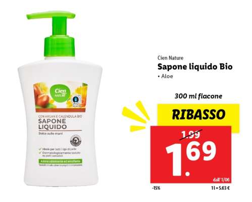 Cien Nature Sapone liquido Bio