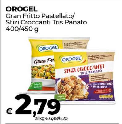 OROGEL Gran Fritto Pastellato/Sfizi Croccanti Tris Panato