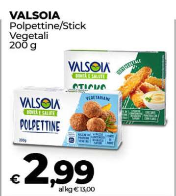 VALSOIA Polpettine/Stick Vegetali