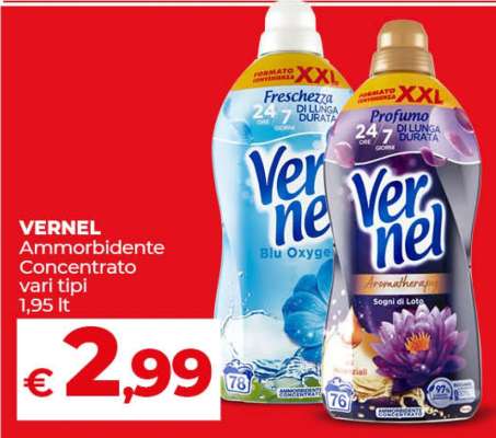 VERNEL Ammorbidente Concentrato vari tipi