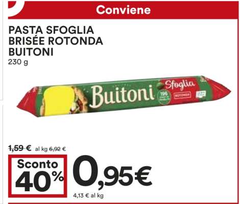 PASTA SFOGLIA BRISEE ROTONDA BUITONI