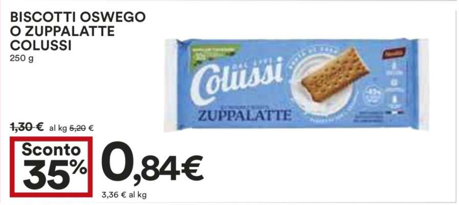 BISCOTTI OSWEGO O ZUPPALATTE COLUSSI
