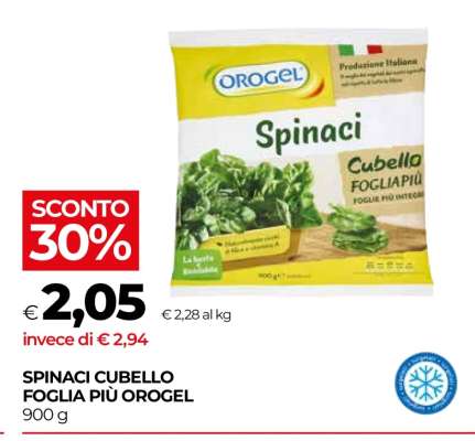 Spinaci Cubello Foglia Più Orogel
