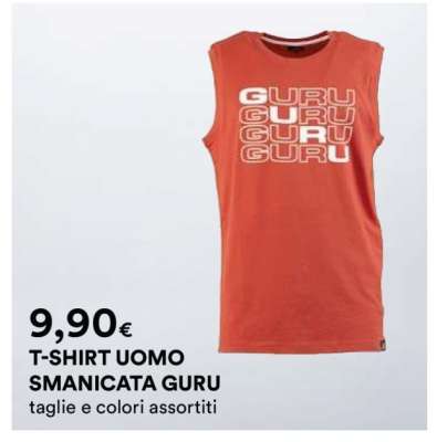 T-SHIRT UOMO SMANICATA GURU