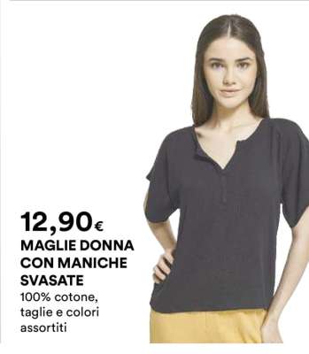 MAGLIE DONNA CON MANICHE SVASATE