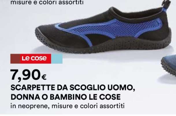 SCARPETTE DA SCOGLIO UOMO, DONNA O BAMBINO LE COSE