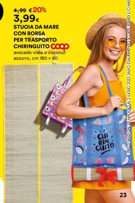 STUOIA DA MARE CON BORSA PER TRASPORTO CHIRINGUITO