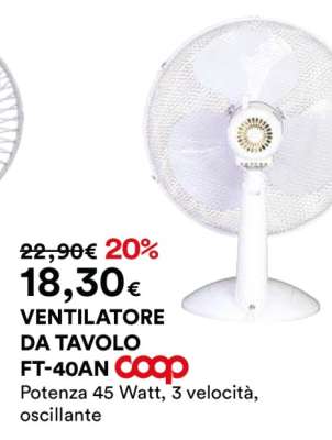 VENTILATORE DA TAVOLO FT-40AN